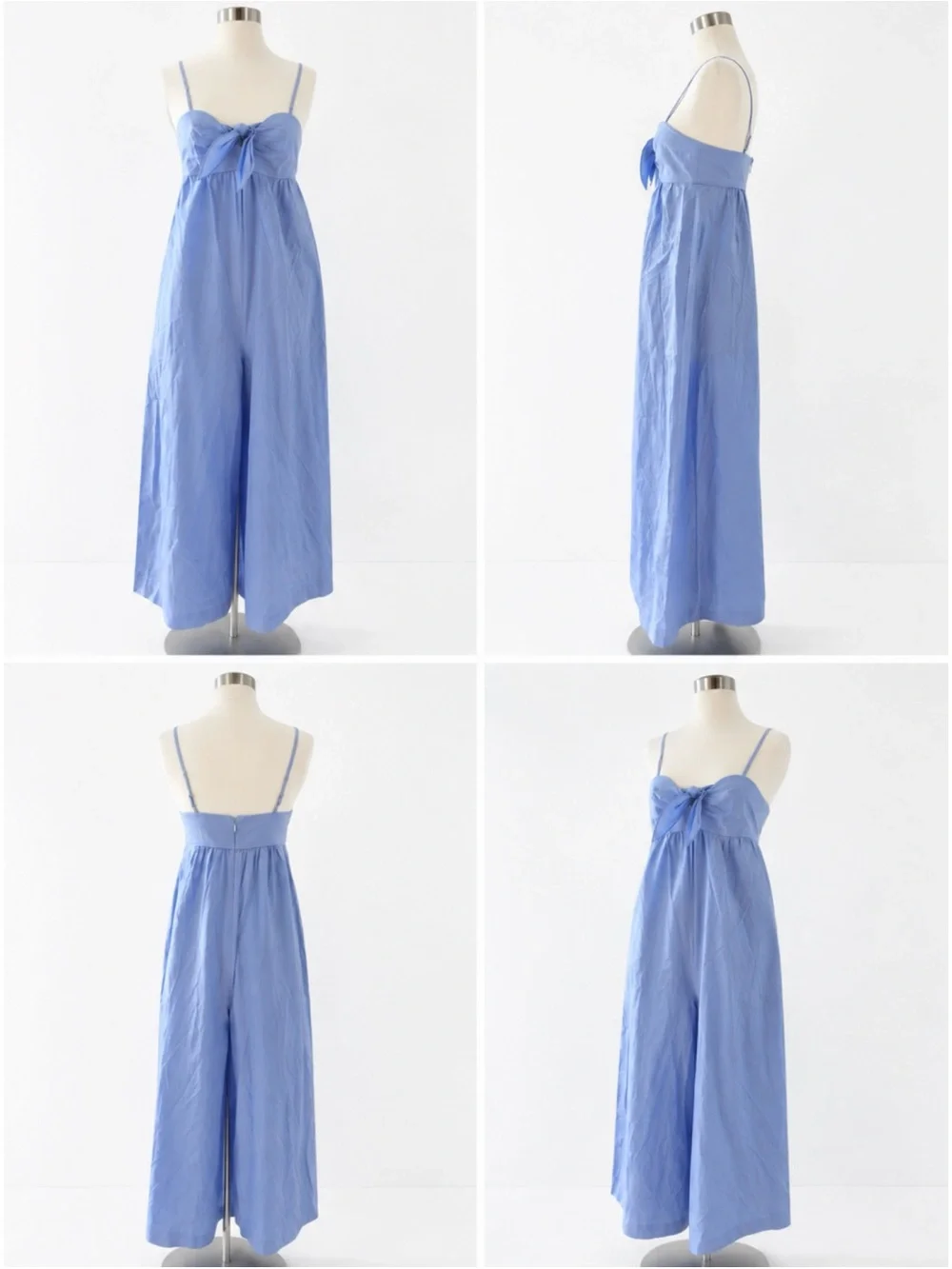 THOMAS MASON FOR J .CREW TIE-FRONT JUMPSUIT in Sky Blue Size 8~ New No Tags